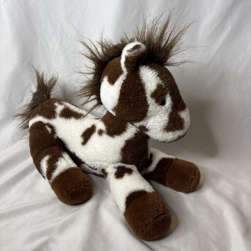 Animal Adventure Horse Pony Plush Pinto Paint Brown White 19"‎ Floppy Neck - Picture 3 of 8